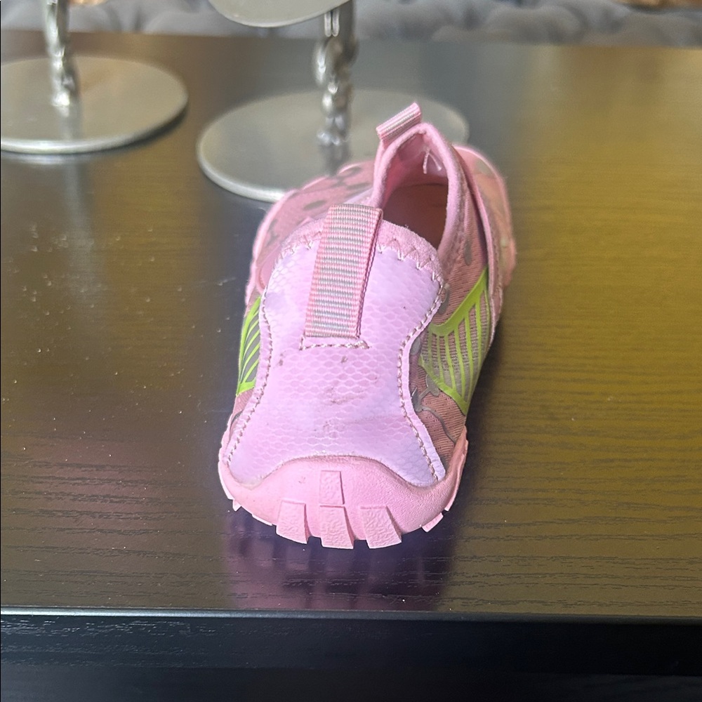 Kids Water Shoes - Pink with Neon green and silver Accents - Picture 5 of 14